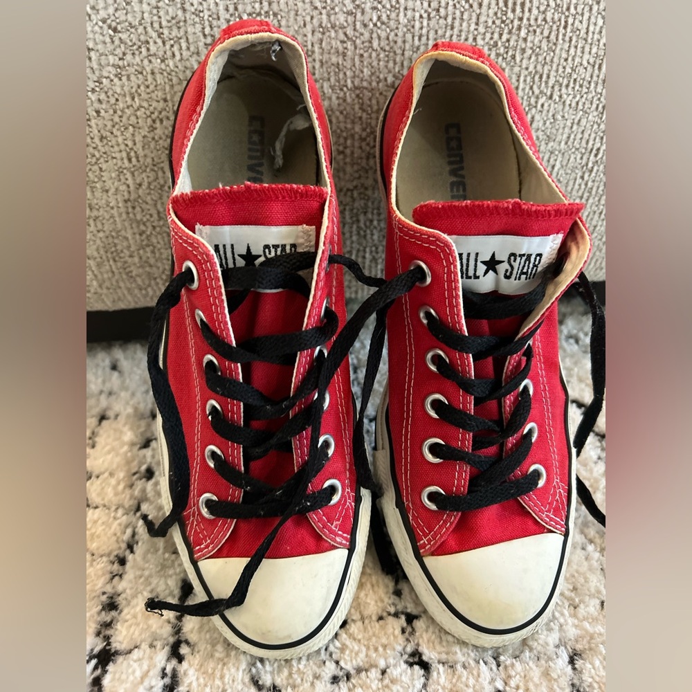 Converse Red and White Sneakers